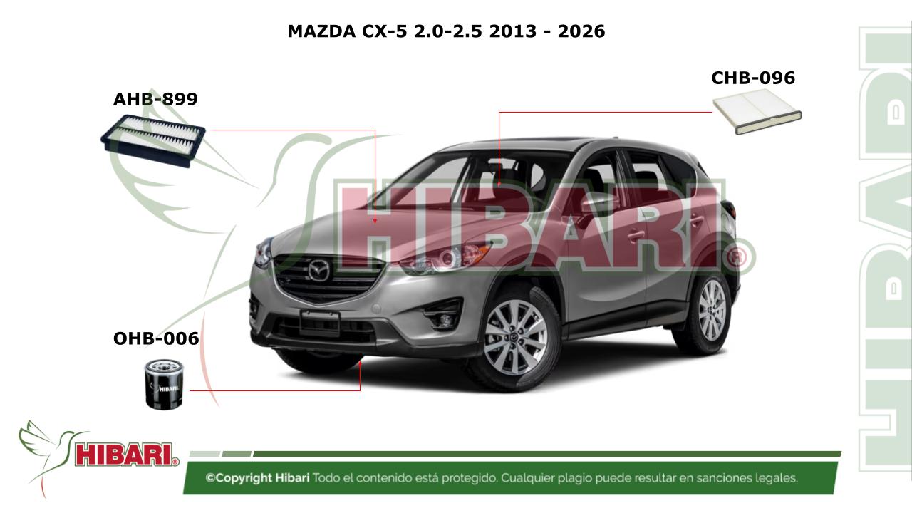 En este momento estás viendo MAZDA CX-5 2.0-2.5 2013 – 2026